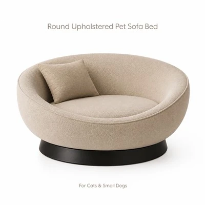 Giường sofa bọc nệm hình tròn cho thú cưng